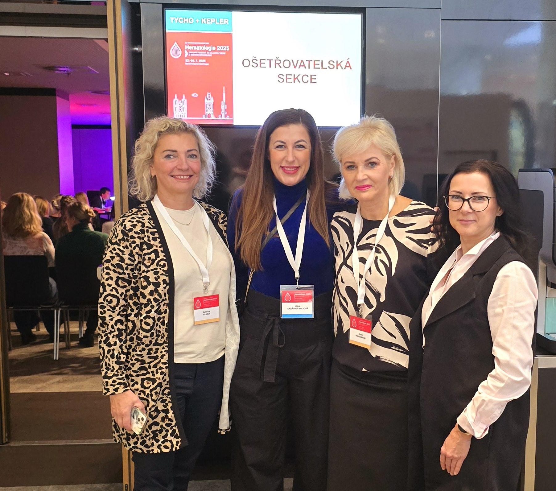 From the left – Kateřina Hašová from Ostrava, Klára Kabátová from Plzeň, Darja Hrabánková from Prague, and Monika Labudíková from Olomouc. Members of the Czech EBMT Nurses Group.